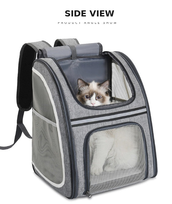 Large Ventilated Pet Backpack Carrier For Outdoor Travel