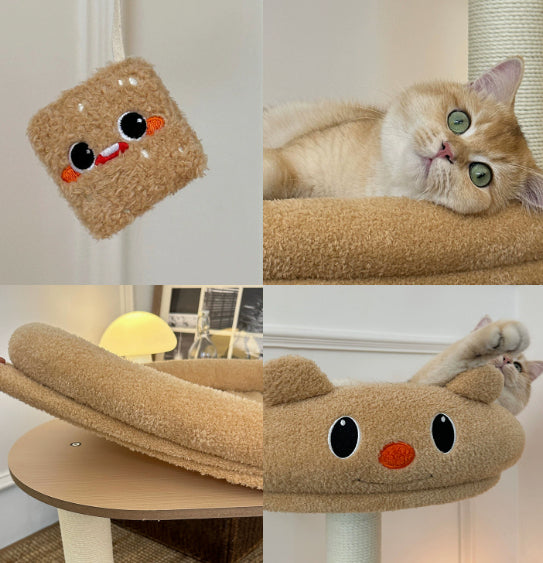 Panda Cat Climbing Frame Bed Scratch Toy