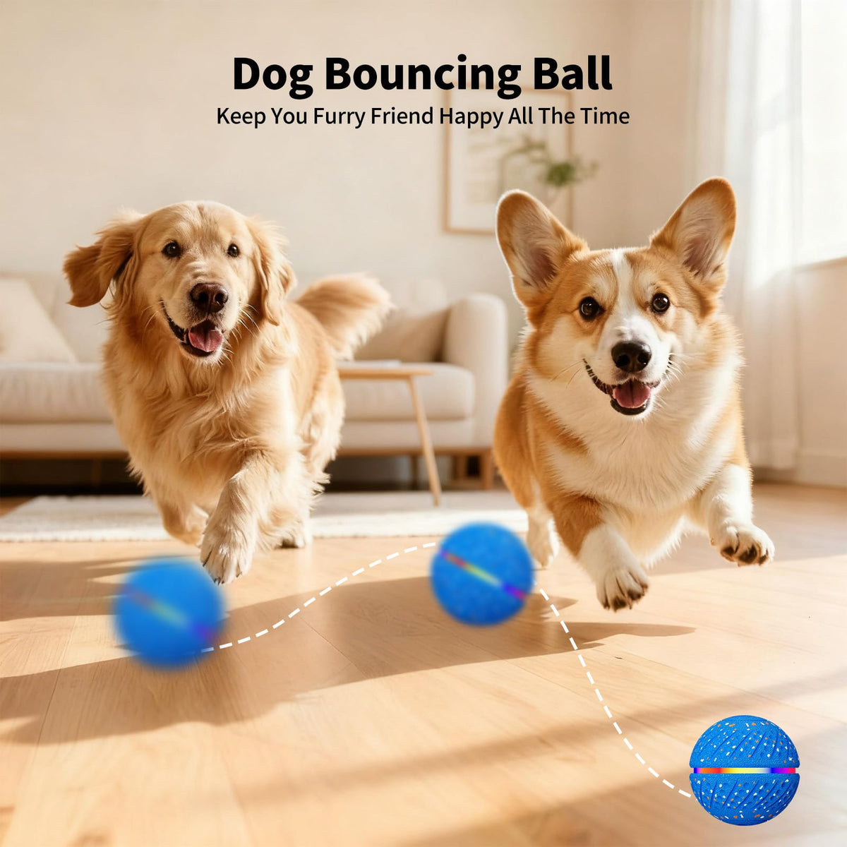 Smart Automatic Moving Bouncing Ball Toy For Dogs