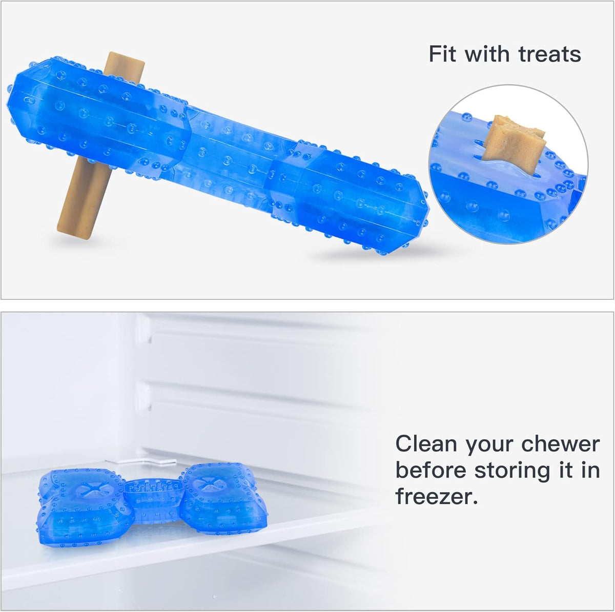 Cooling Puppy Teether Chew Toy With Treat Holder