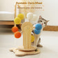 Solid Wood Cat Scratching Board With Turntable Toy
