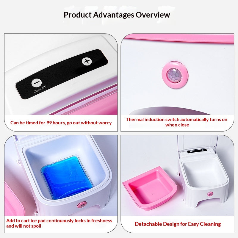 Automatic Cat Feeder Device For Scheduled Daily Meals