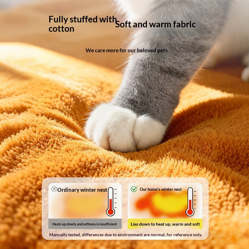 Enclosed Warm Cat Dog Bed Removable Washable All