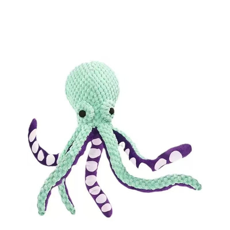 Six Legged Octopus Plush Squeaky Toy For Pets