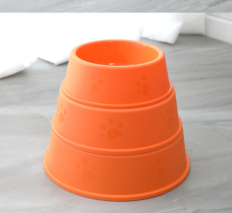 Frosted Plastic Pet Bowl For Cats Dogs Water