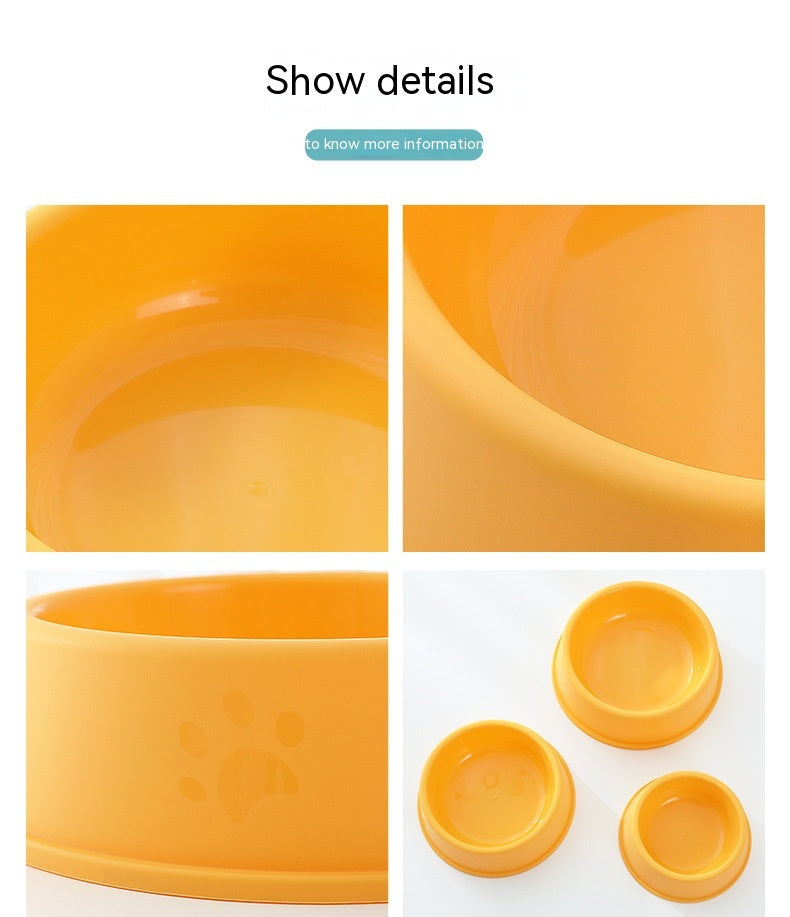 Frosted Plastic Pet Bowl For Cats Dogs Water