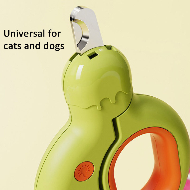 Donut Pet Nail Clippers With LED Light For