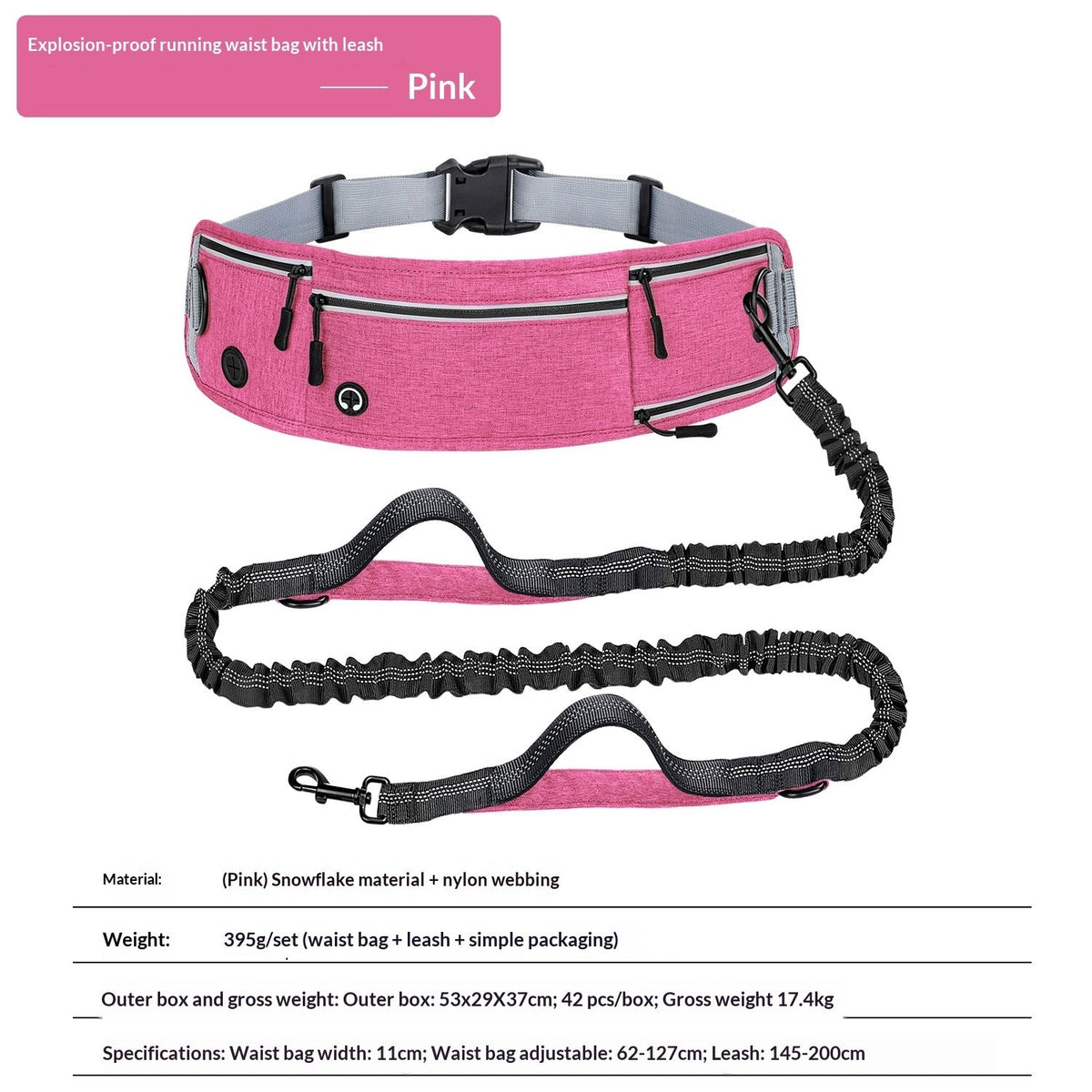 Reflective Multifunctional Retractable Pet Leash For Daily Walking