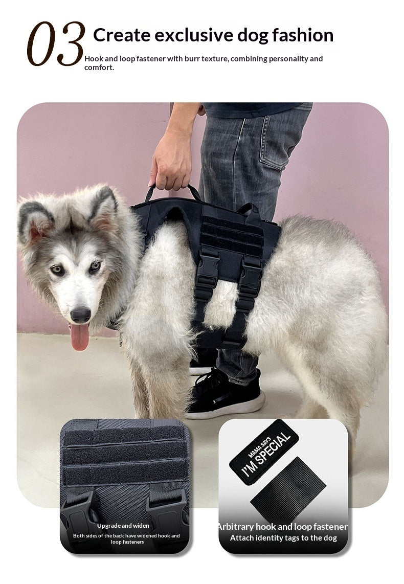 Tactical Dog Chest Harness With Multifunctional Leash System