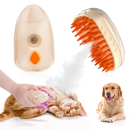 4 In 1 Steam Cat Brush Grooming Tool
