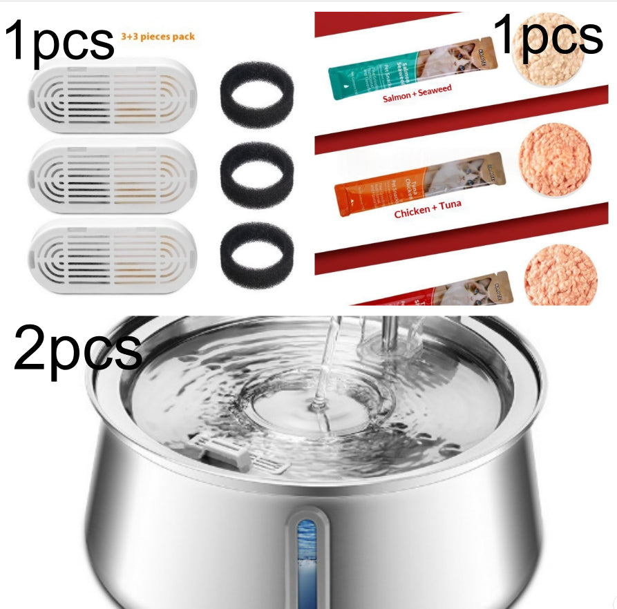 Large Capacity Stainless Steel Pet Water Dispenser Cats