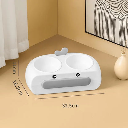 Duck Design Double Pet Bowls For Cats Dogs
