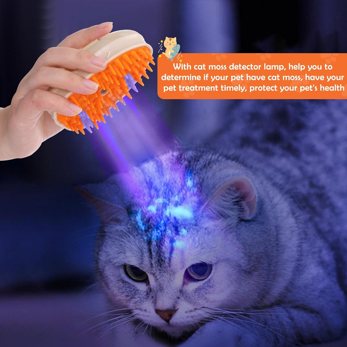4 In 1 Steam Cat Brush Grooming Tool