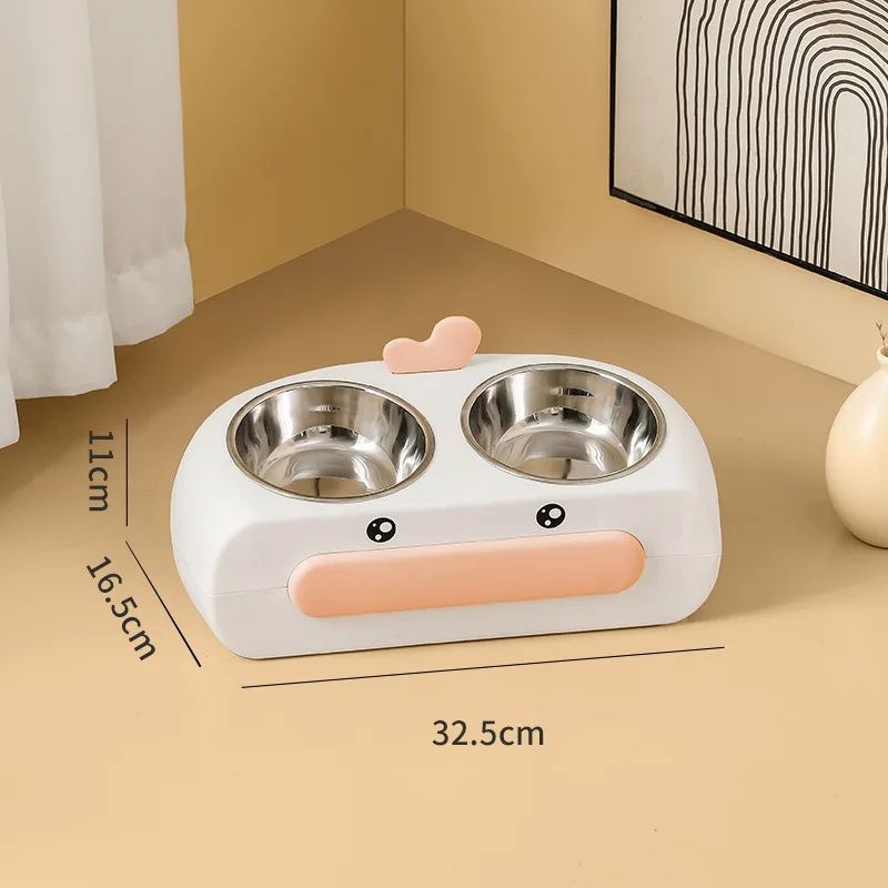 Duck Design Double Pet Bowls For Cats Dogs