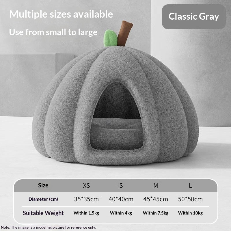 Winter Warm Enclosed Cozy Cat Bed For Indoor