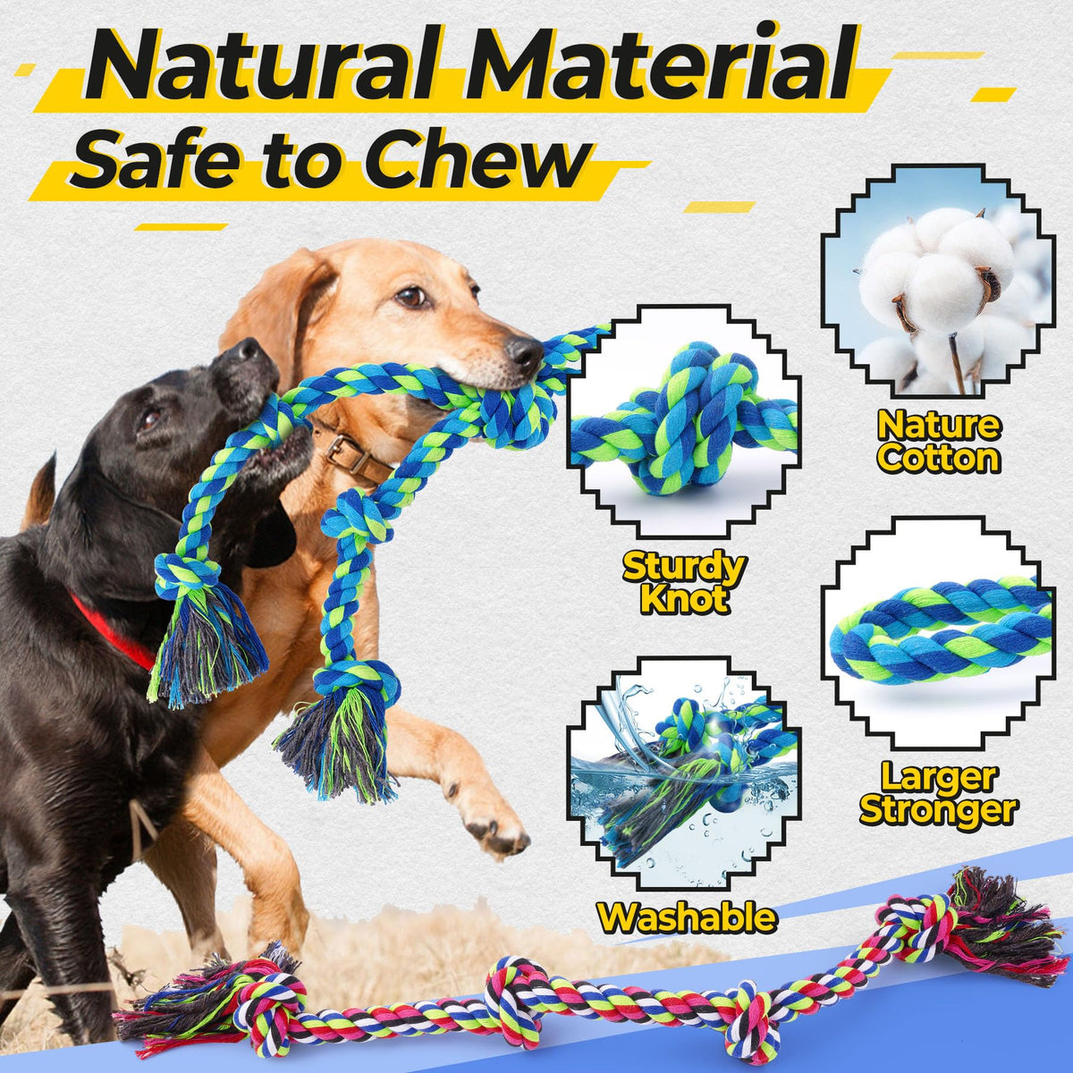 Tough Dog Rope Toy For Chewing Tugging Play