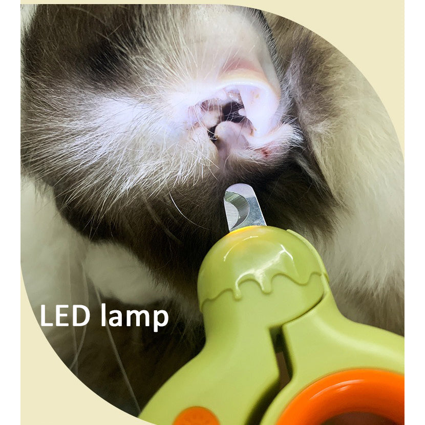 Donut Pet Nail Clippers With LED Light For
