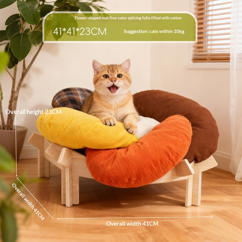 Cooling Cat Dog Bed With Detachable Ice Pad