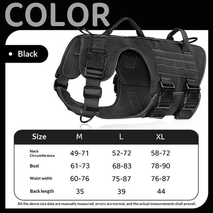 Tactical Dog Chest Harness With Multifunctional Leash System