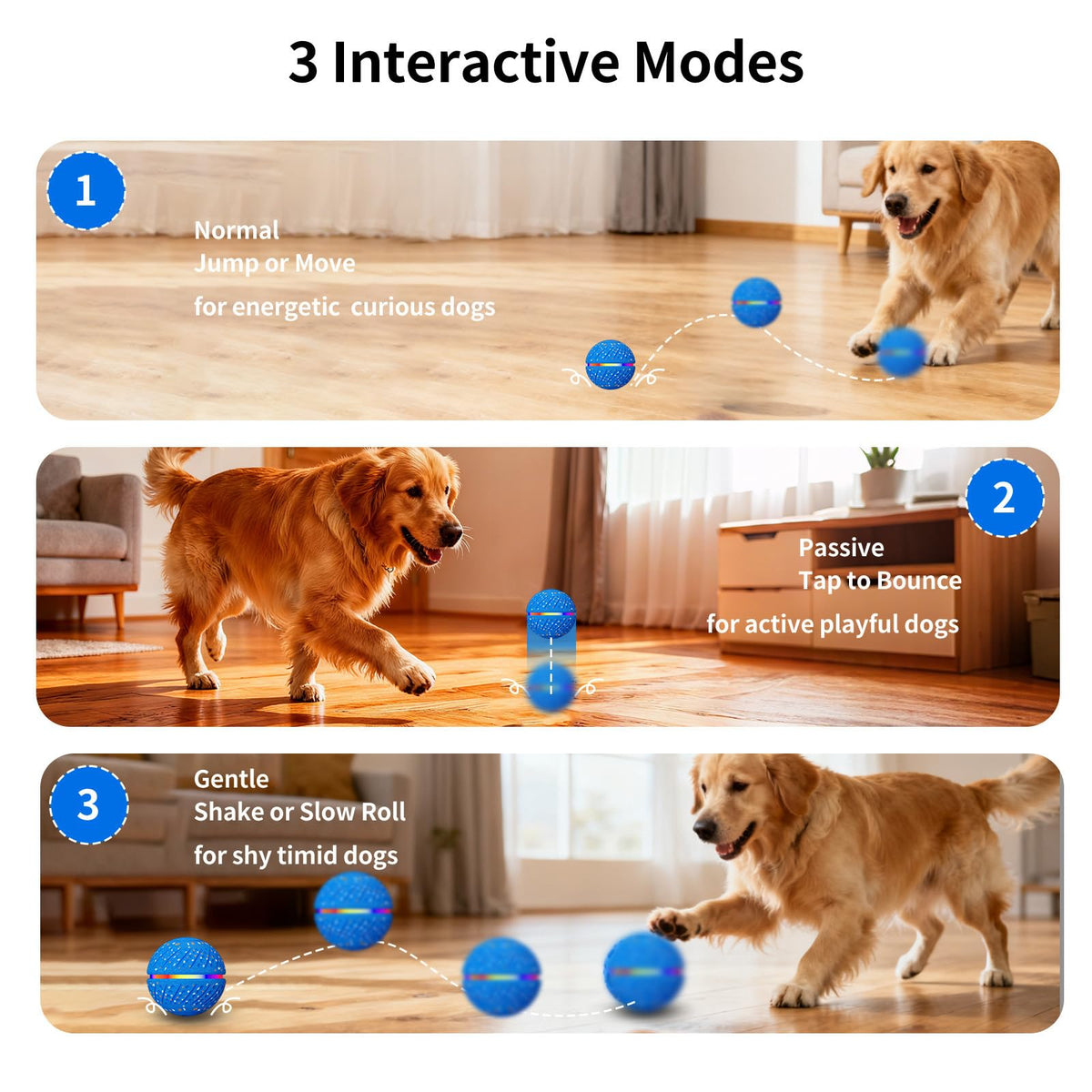 Smart Automatic Moving Bouncing Ball Toy For Dogs