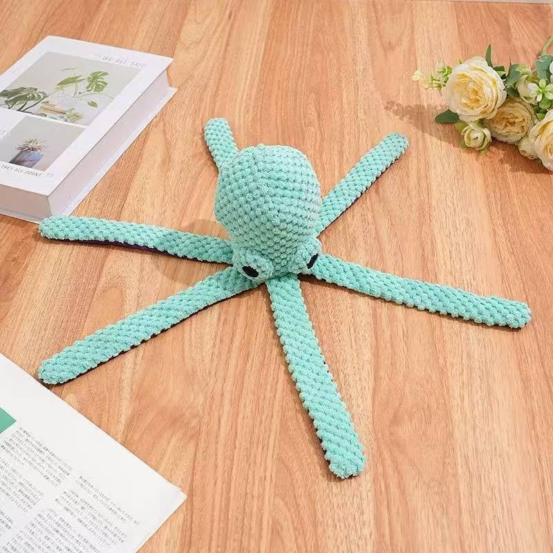 Six Legged Octopus Plush Squeaky Toy For Pets