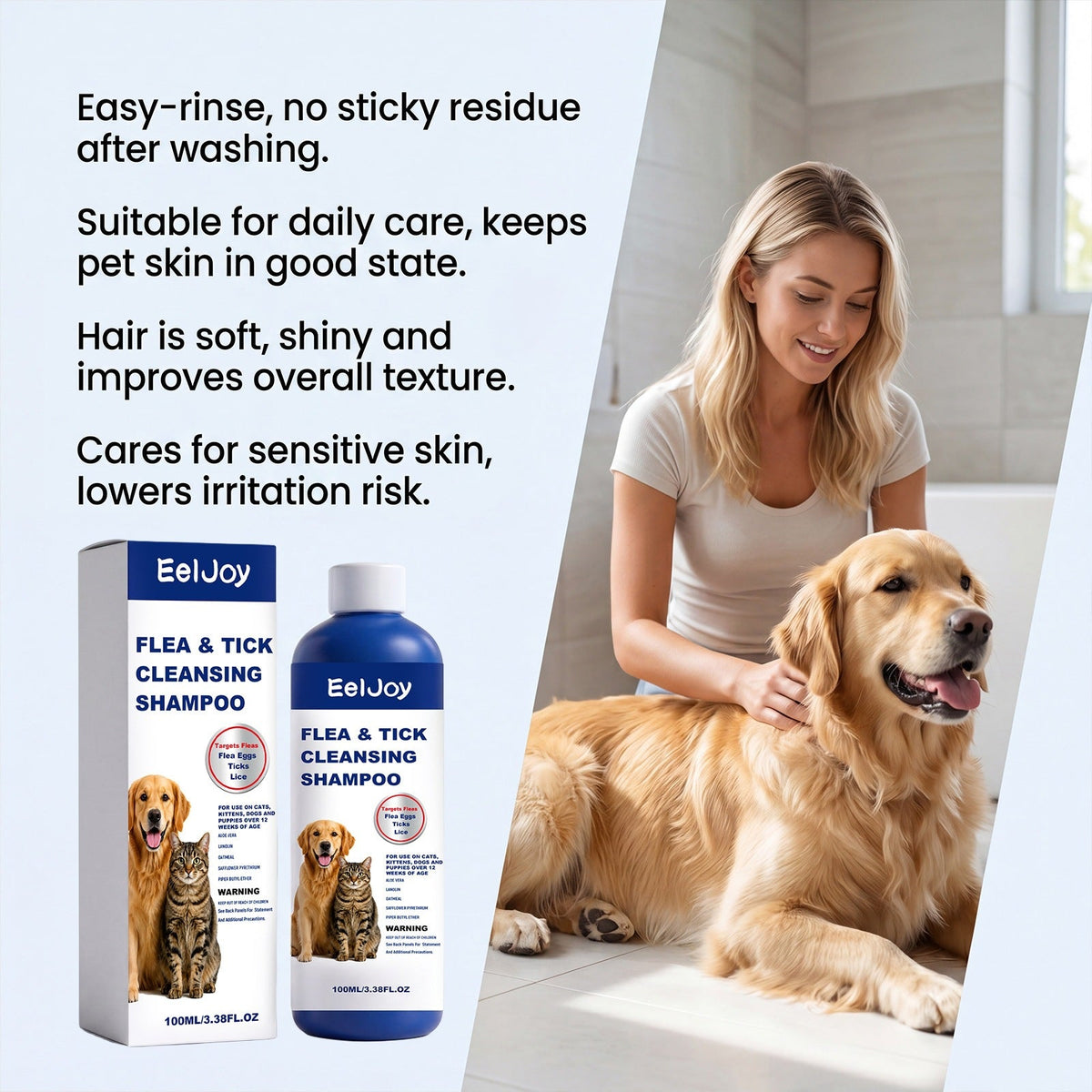 Gentle Pet Flea Tick Cleaning Shampoo