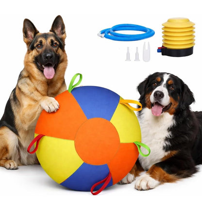 Large Dog Herding Ball With Handles Outdoor Training