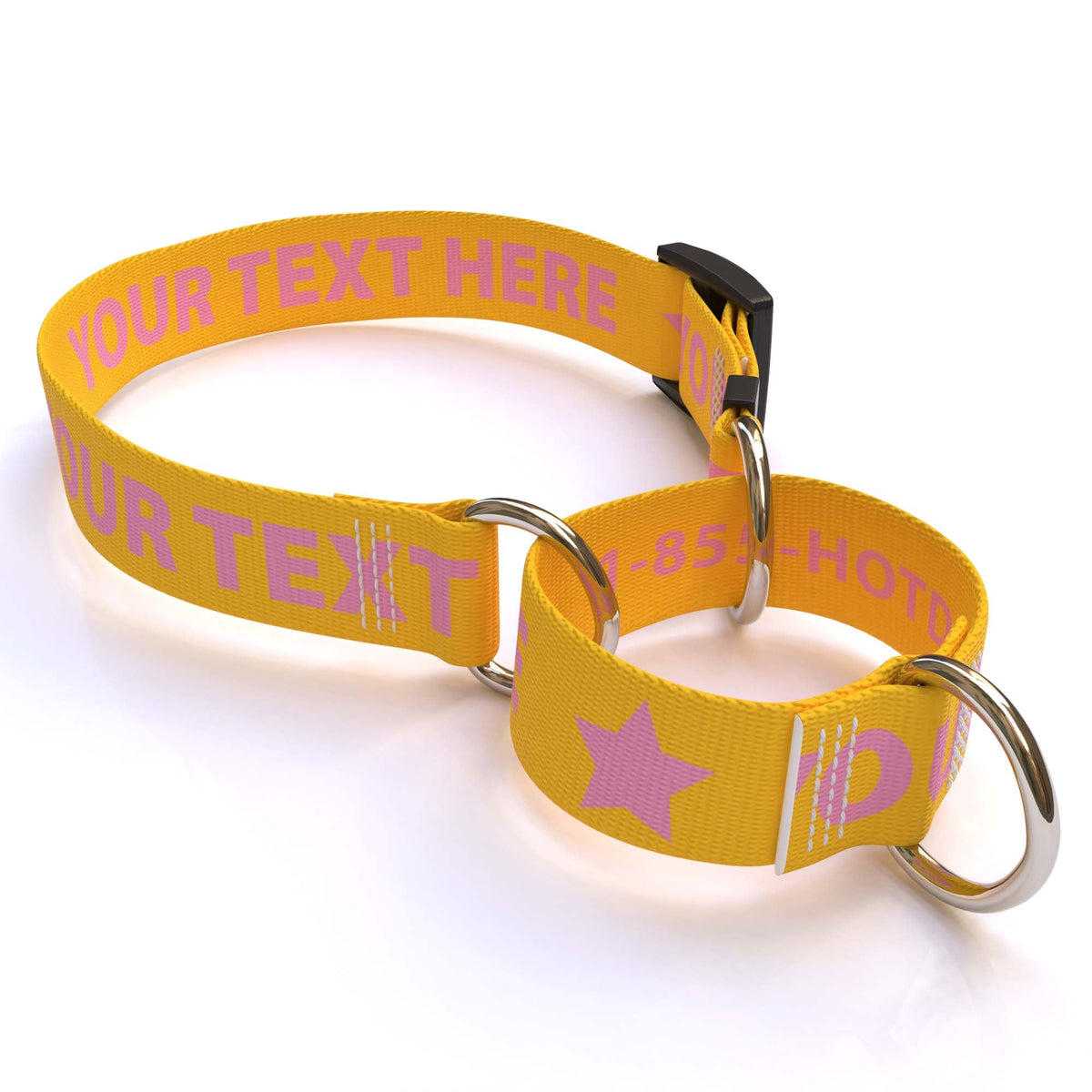 Personalized Martingale Collar with Name - Solid Colors