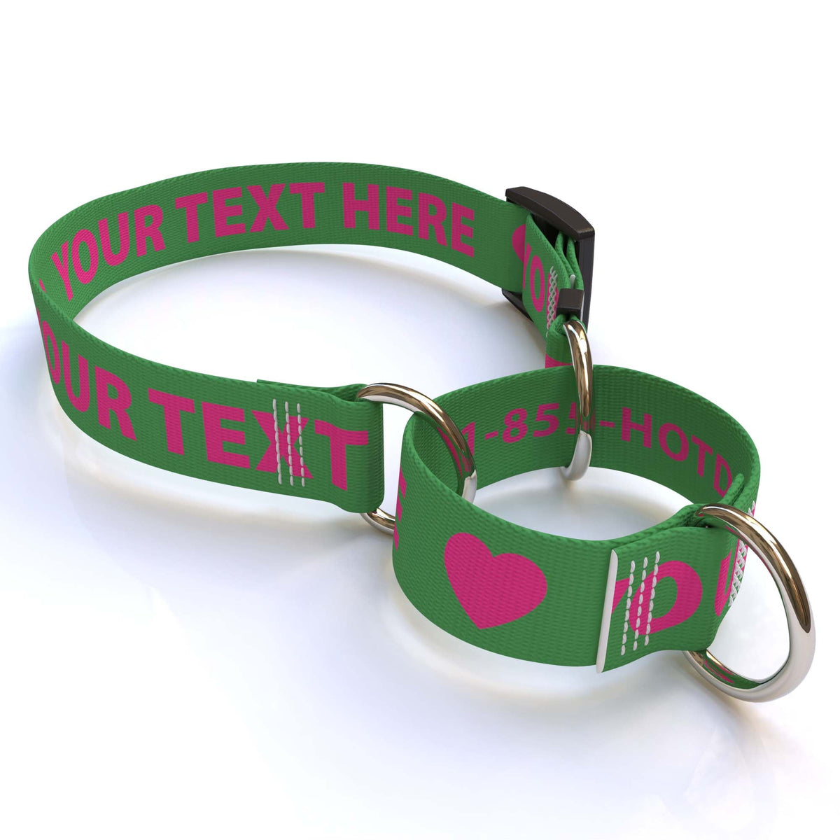 Personalized Martingale Collar with Name - Solid Colors