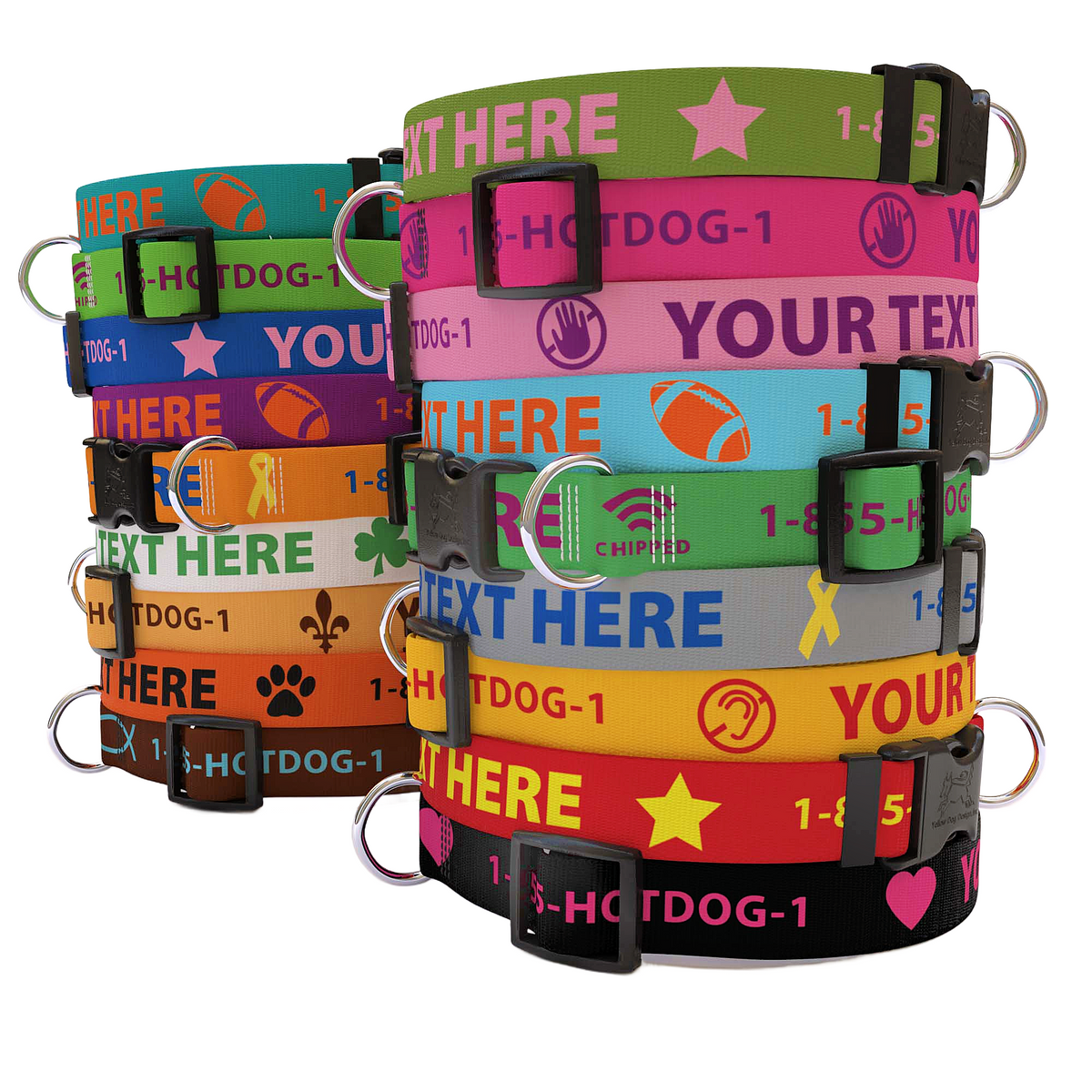 Personalized Martingale Collar with Name - Solid Colors