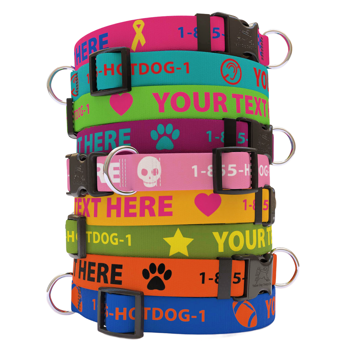 Personalized Martingale Collar with Name - Solid Colors