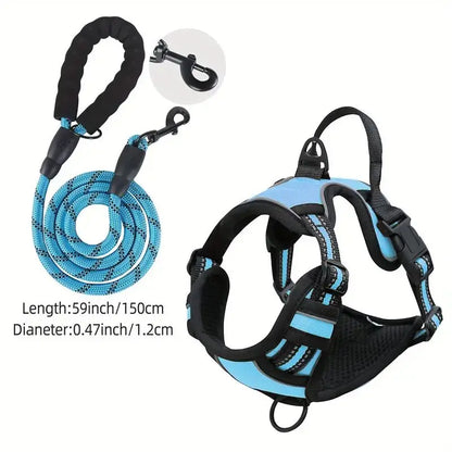 Heavy Duty Reflective Service Dog Harness Front Clip