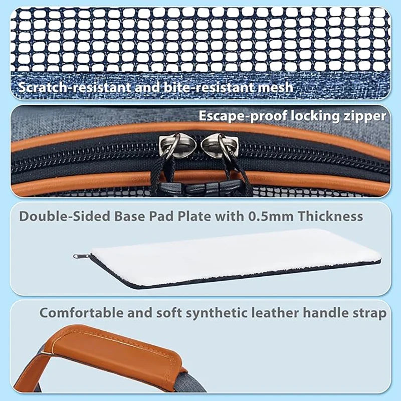 Anti Collapse Pet Carrier Bag With Storage Pockets