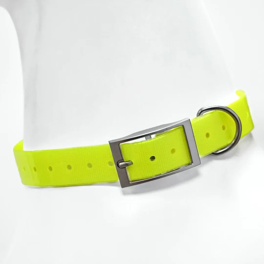 2.5cm Wide Waterproof TPU Dog Collar Adjustable Heavy