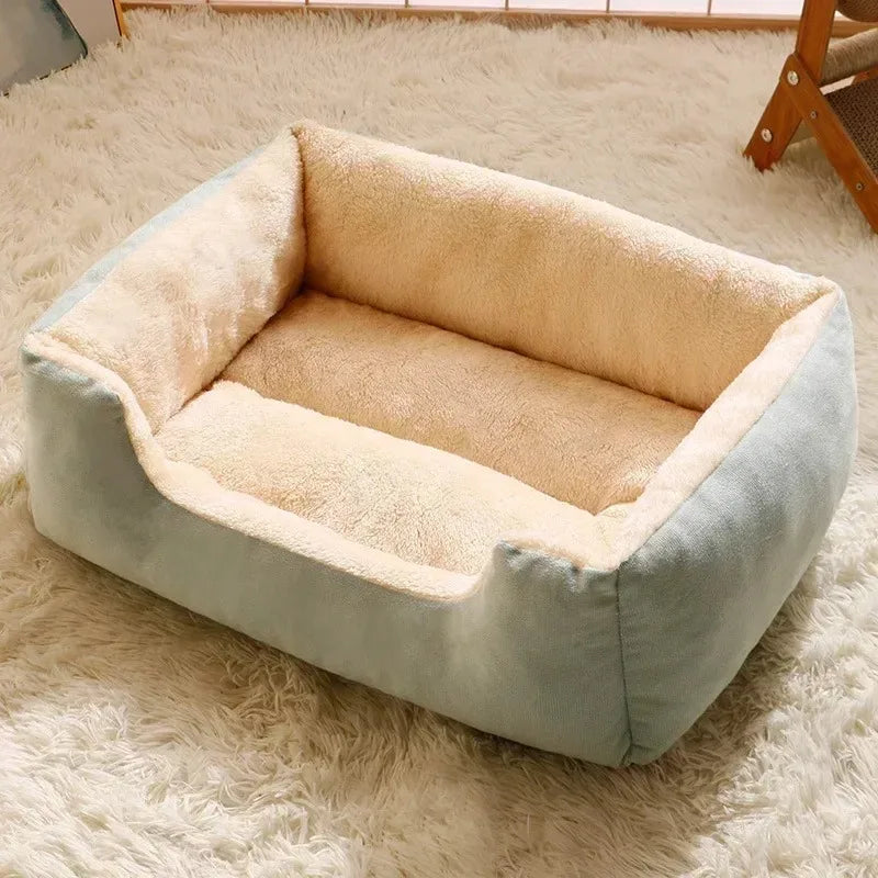 Cozy Cushioned Cat Dog Bed Winter Pet Basket