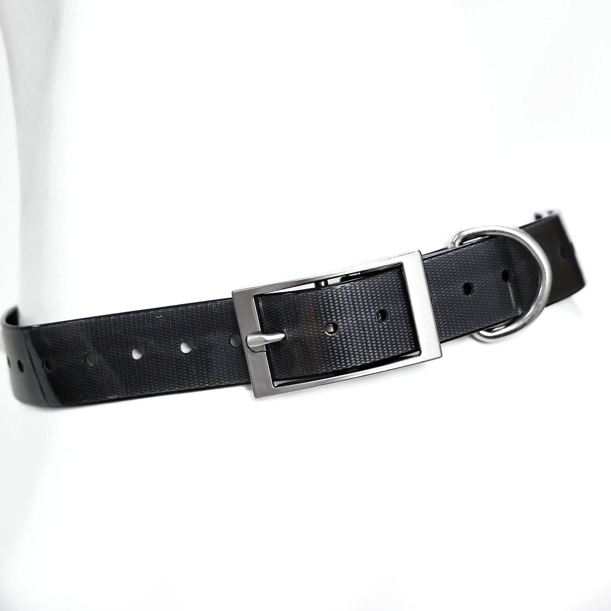 2.5cm Wide Waterproof TPU Dog Collar Adjustable Heavy