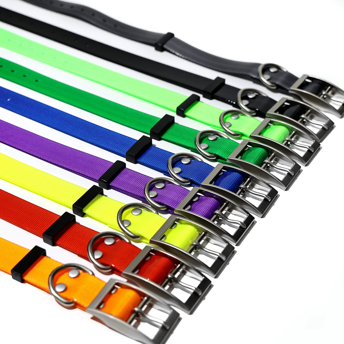 2.5cm Wide Waterproof TPU Dog Collar Adjustable Heavy