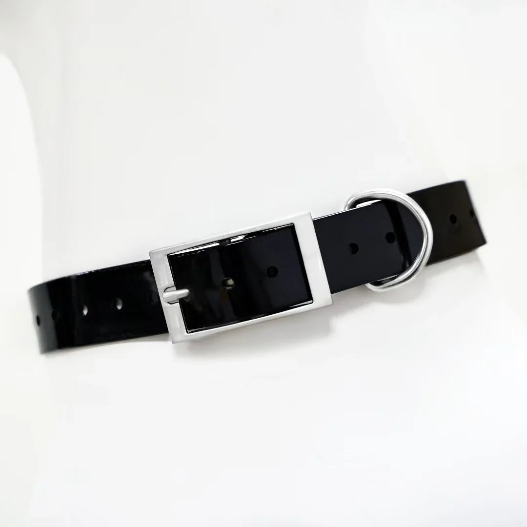 2.5cm Wide Waterproof TPU Dog Collar Adjustable Heavy