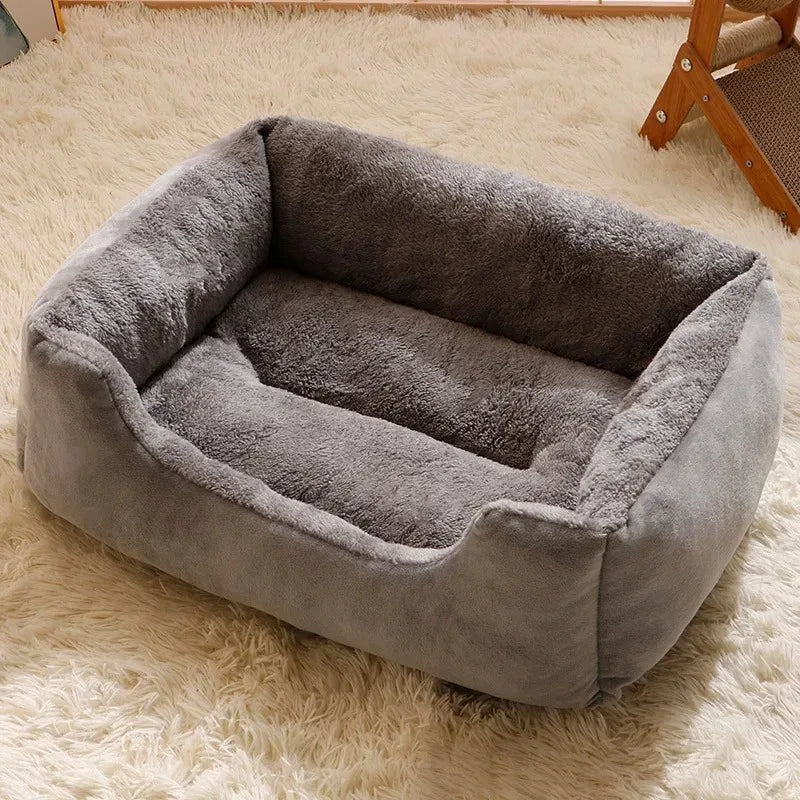 Cozy Cushioned Cat Dog Bed Winter Pet Basket