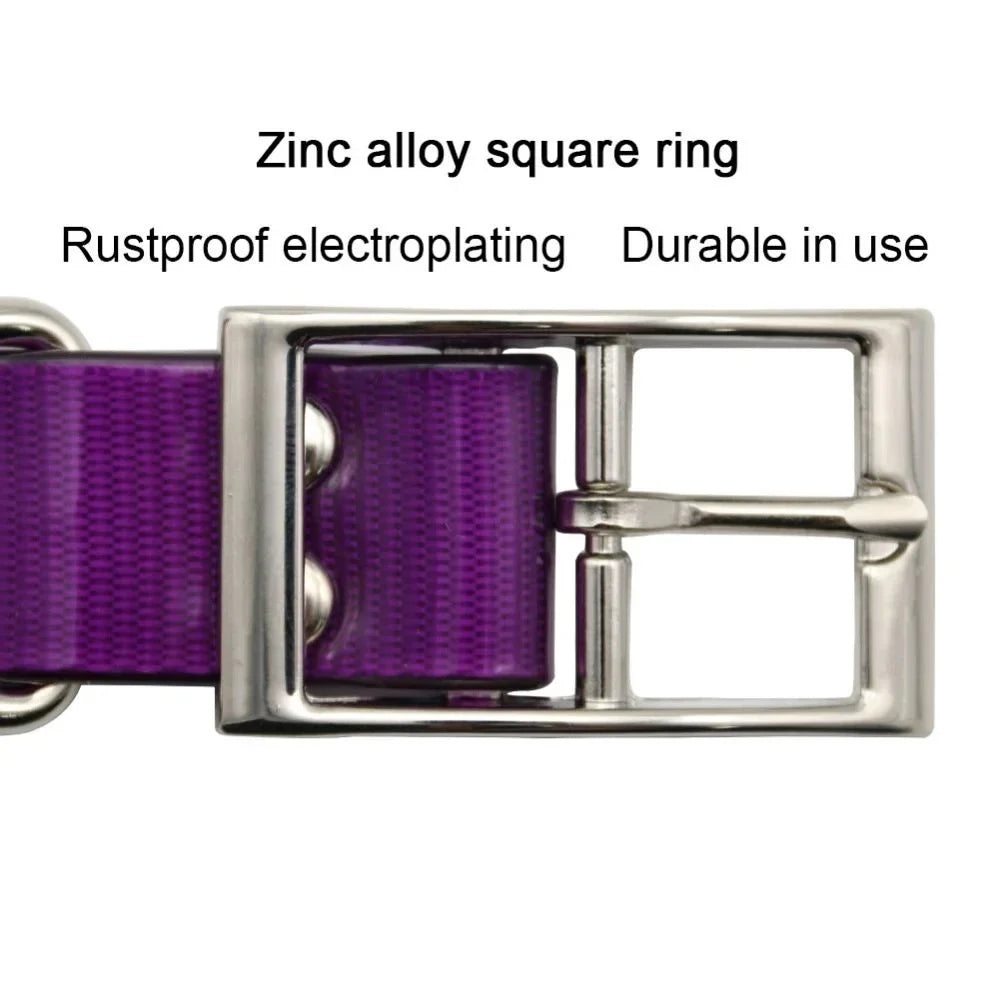 2.5cm Wide Waterproof TPU Dog Collar Adjustable Heavy