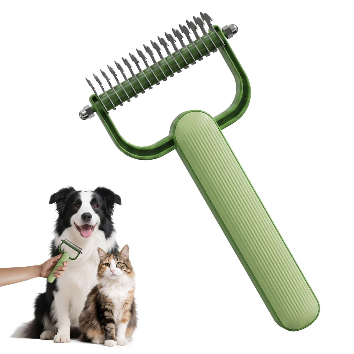 Double Sided Dematting Comb For Thick Coat Pets