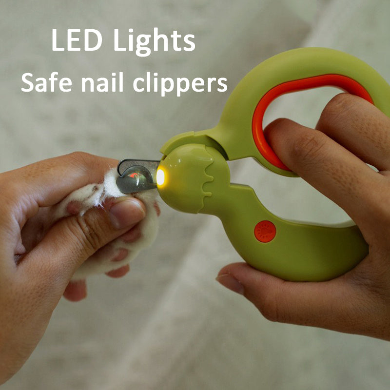 Donut Pet Nail Clippers With LED Light For