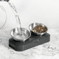 Stainless Steel Cat Dog Bowls With Elevated Stand