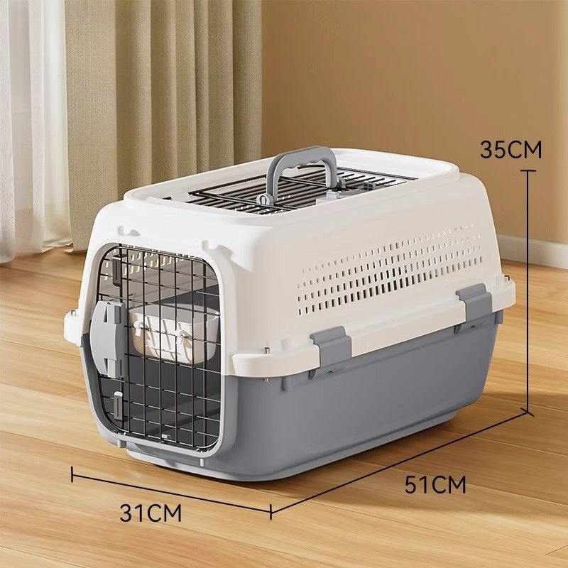 Airline Approved Pet Carrier With Secure Wire Doors