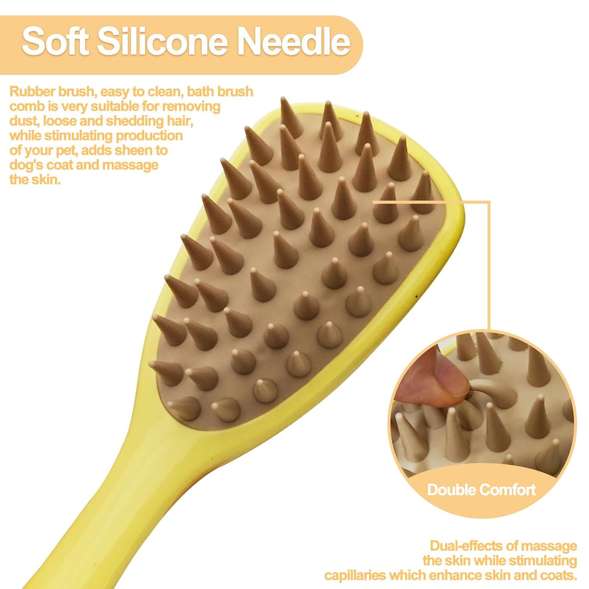 Silicone Pet Shampoo Brush For Dog Cat Bathing