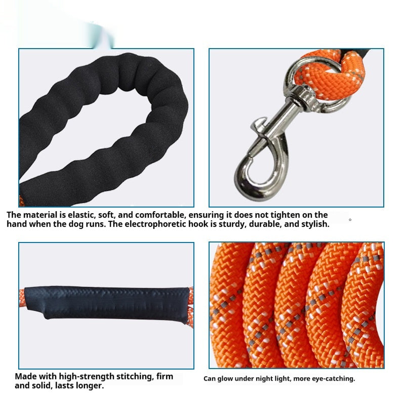 2-Meter Dog Leash With Extended Strap For Walking