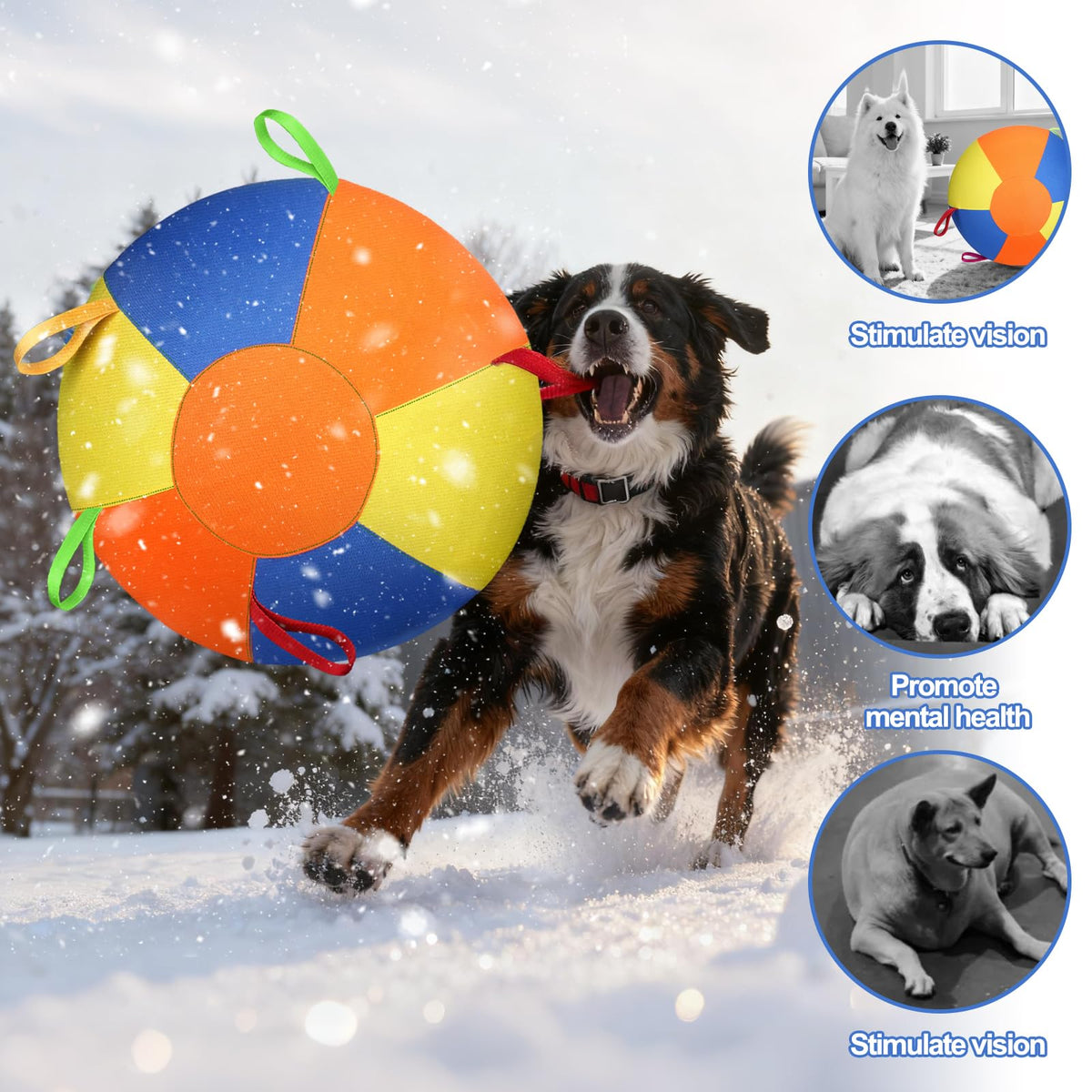 Large Dog Herding Ball With Handles Outdoor Training