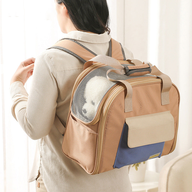 Foldable Pet Travel Backpack With Pull Rod Wheels
