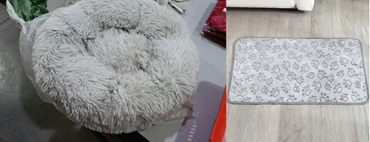 Round Plush Dog Cat Bed Nest For Small