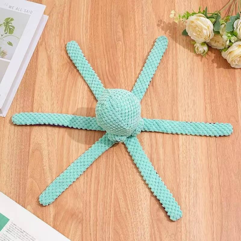 Six Legged Octopus Plush Squeaky Toy For Pets